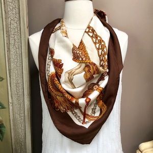 Auth Vintage Hermes silk scarf